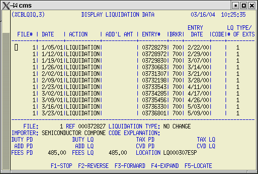 liquidation info